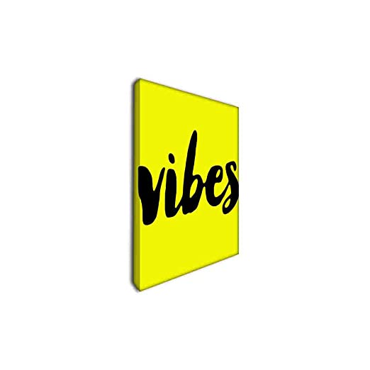 Wall Art Decor Hanging Panels Set Of 3 -Good vibes only yellow Nutcase