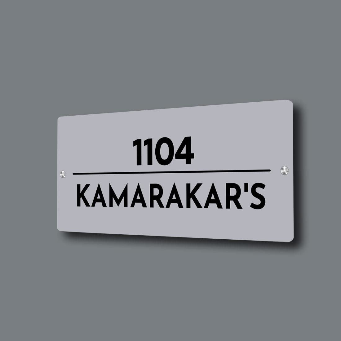 Customized Acrylic Name Plate for Home Flats and Office - Acrylic