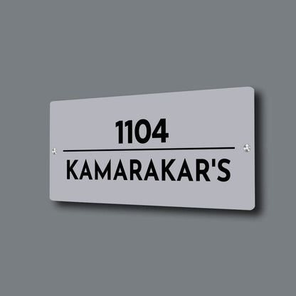 Customized Acrylic Name Plate for Home Flats and Office - Acrylic