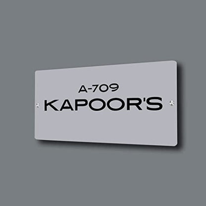 Customized Name Plate Design in Acrylic for Home Flats Entrance Door Personalized Acrylic Board