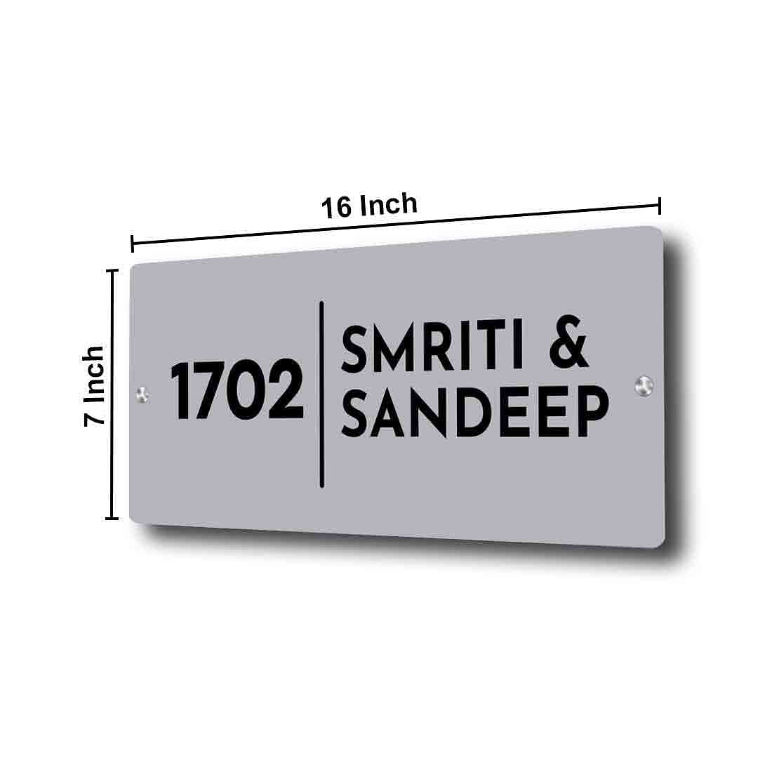 Acrylic Name Plate for Flats Home Personalized Office Nameboard Nutcase