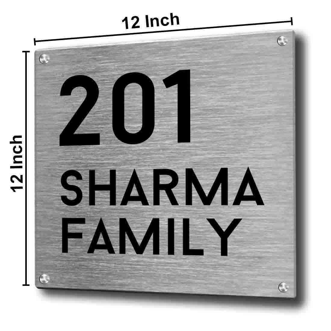 metal name board for house