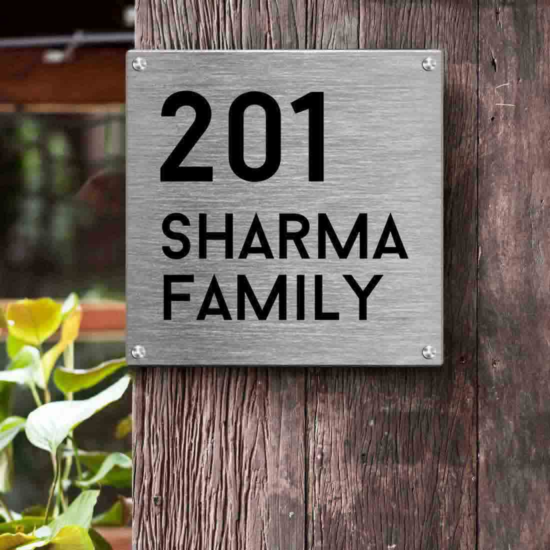 stainless steel name plates for home