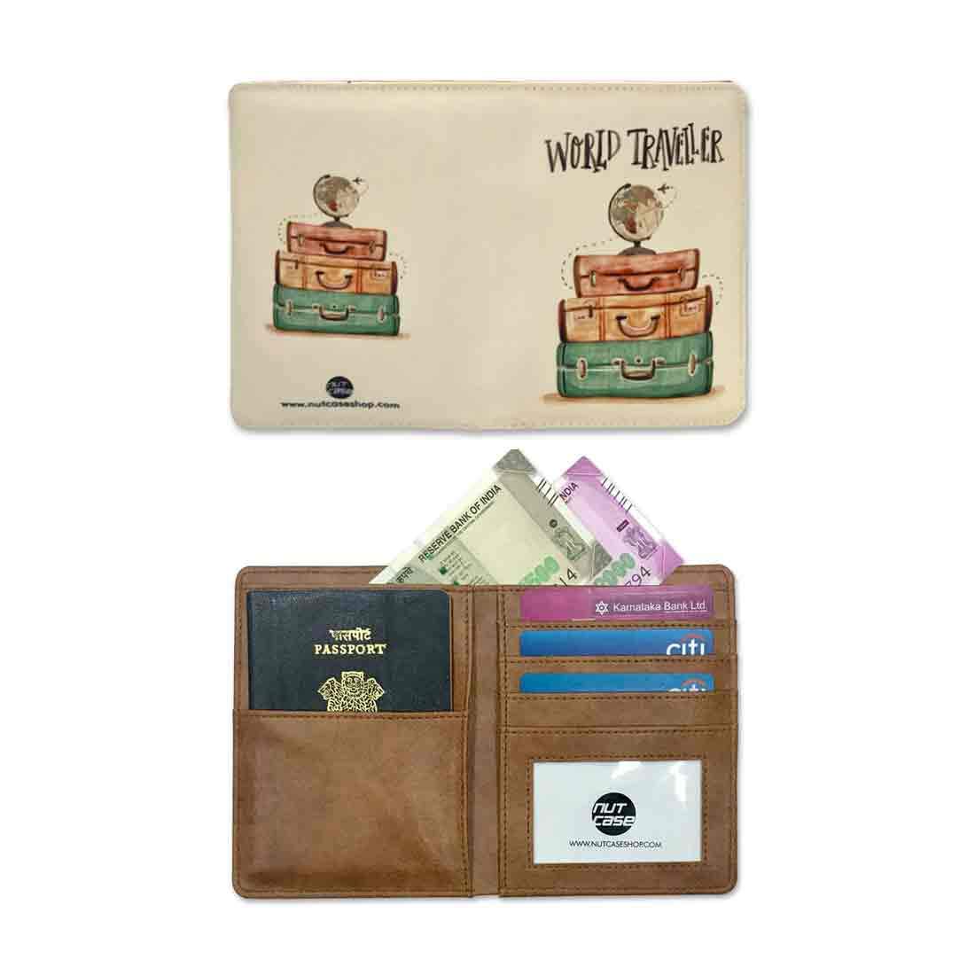 Vintage Passport Cover Travel Wallet Organizer   - Suitcases Nutcase