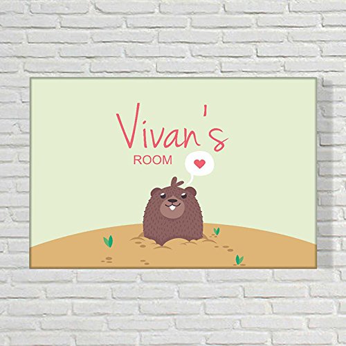 Customized Name Plate for Kids Room - Cute Beer