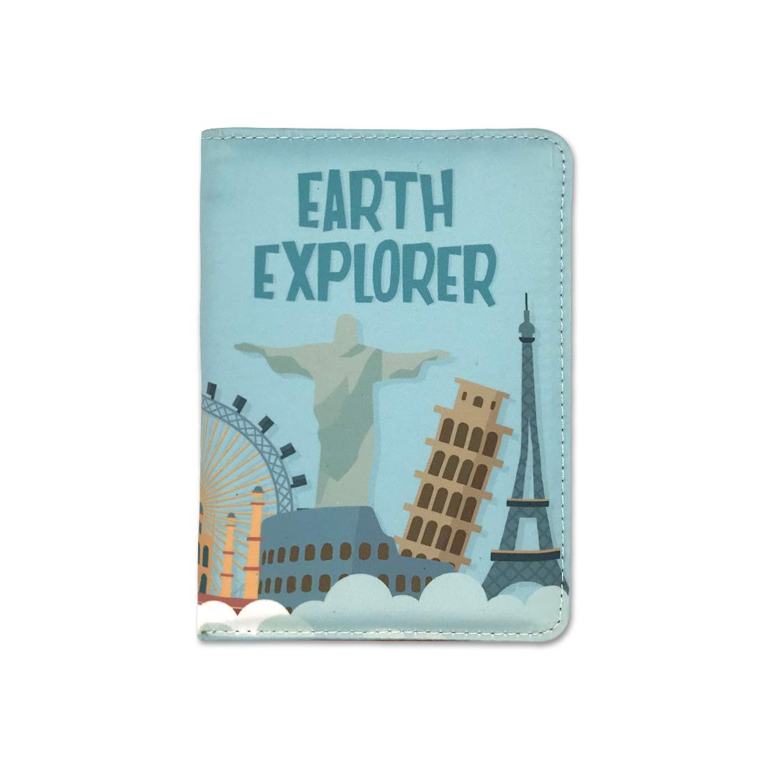 Passport Cover Wallet Travel Document Organizer  - Earth Explorer Nutcase