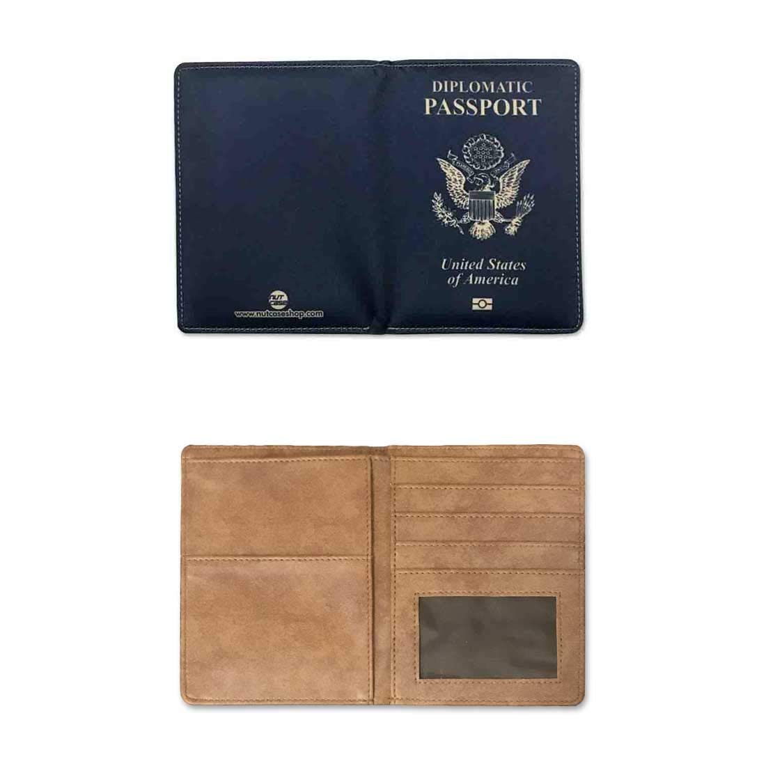 American Passport Cover Travel Wallet Organizer  - USA Passport Style Nutcase