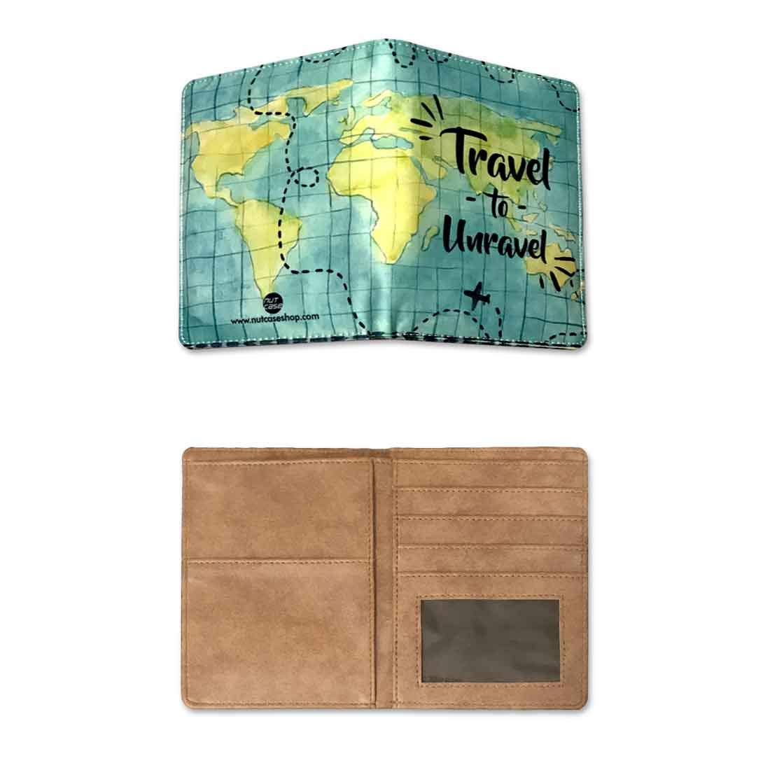 Passport Cover Holder Wallet Travel Organizer  - Maps Design Nutcase