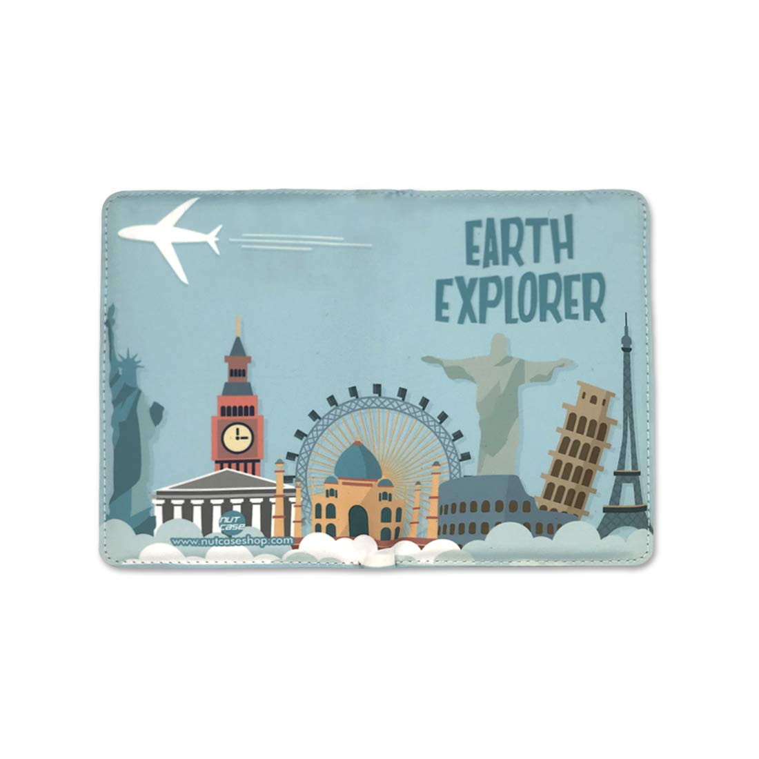 Passport Cover Wallet Travel Document Organizer  - Earth Explorer Nutcase