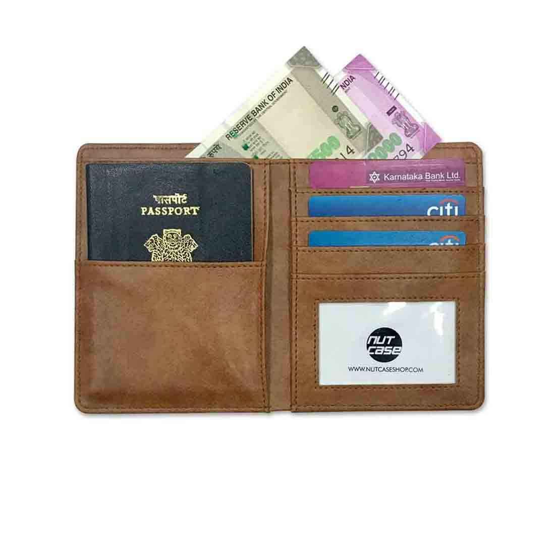 Nutcase Designer Passport Holder Leather Travel Wallet Organizer with  Pocket for Passports, Cash, Credit Card, IDs etc - Let's Explore