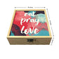 Passport Cover Luggage Tag Wooden Gift Box Set - Eat Pray Love