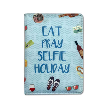 Passport Cover Wallet Travel Accessory - Eat Pray Selfie Holiday Nutcase