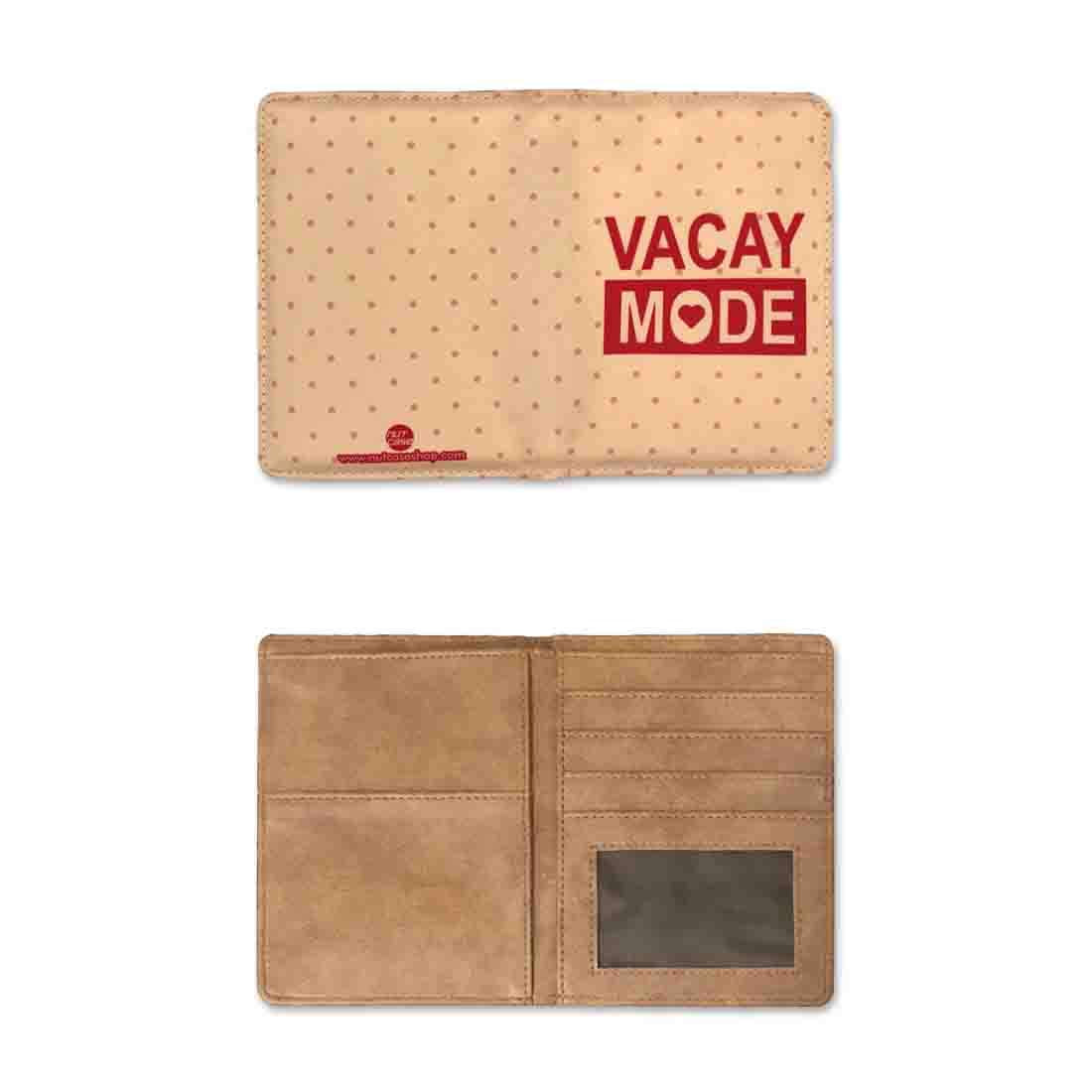 Passport Cover Case Wallet Travel Document Organizer  -Vacay Mode Nutcase