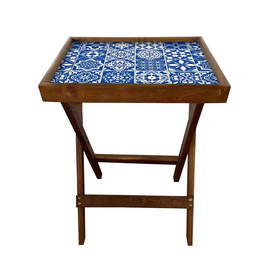 Foldable TV Trays Table Bar Snacks Serving Tables - Spanish