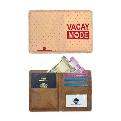 Passport Cover Case Wallet Travel Document Organizer  -Vacay Mode Nutcase