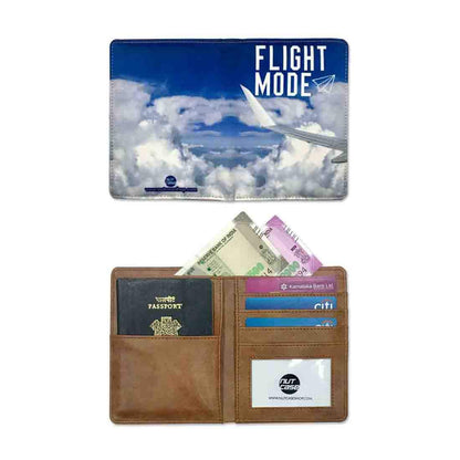 Passport Holder Leather Travel Wallet Organizer - Flight Mode Nutcase