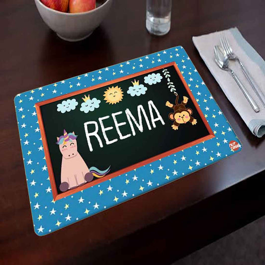 Customized Return Gifts for Birthday Table Mat Kids - Unicorn &  Monkey