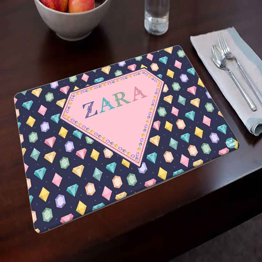 Personalised Return Gift Options for Birthday Girl Tablemat - Diamonds