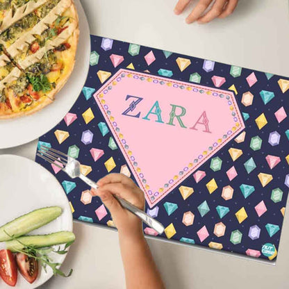 Personalised Return Gift Options for Birthday Girl Tablemat - Diamonds