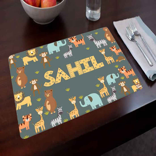 Customized Table Mats Jungle Theme Return Gifts for Kids  - Cute Animals