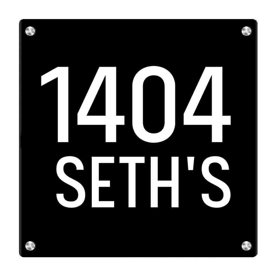 house name plate steel