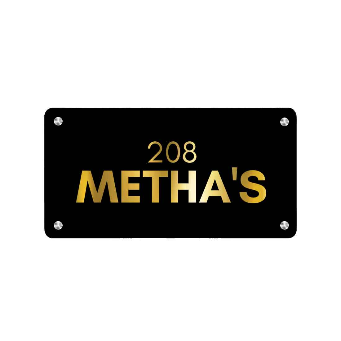 Custom Stainless Steel Name Board for Home Flats House Outdoor