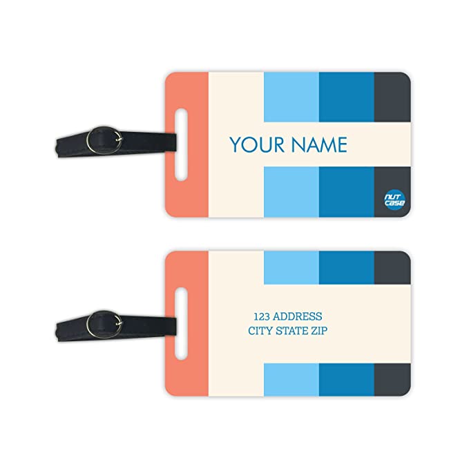 Custom Luggage Labels for Travel Tags Add Name Set of 2 - SEA Fresh