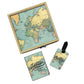 Passport Cover Luggage Tag Wooden Gift Box Set - Adventure Is Out There