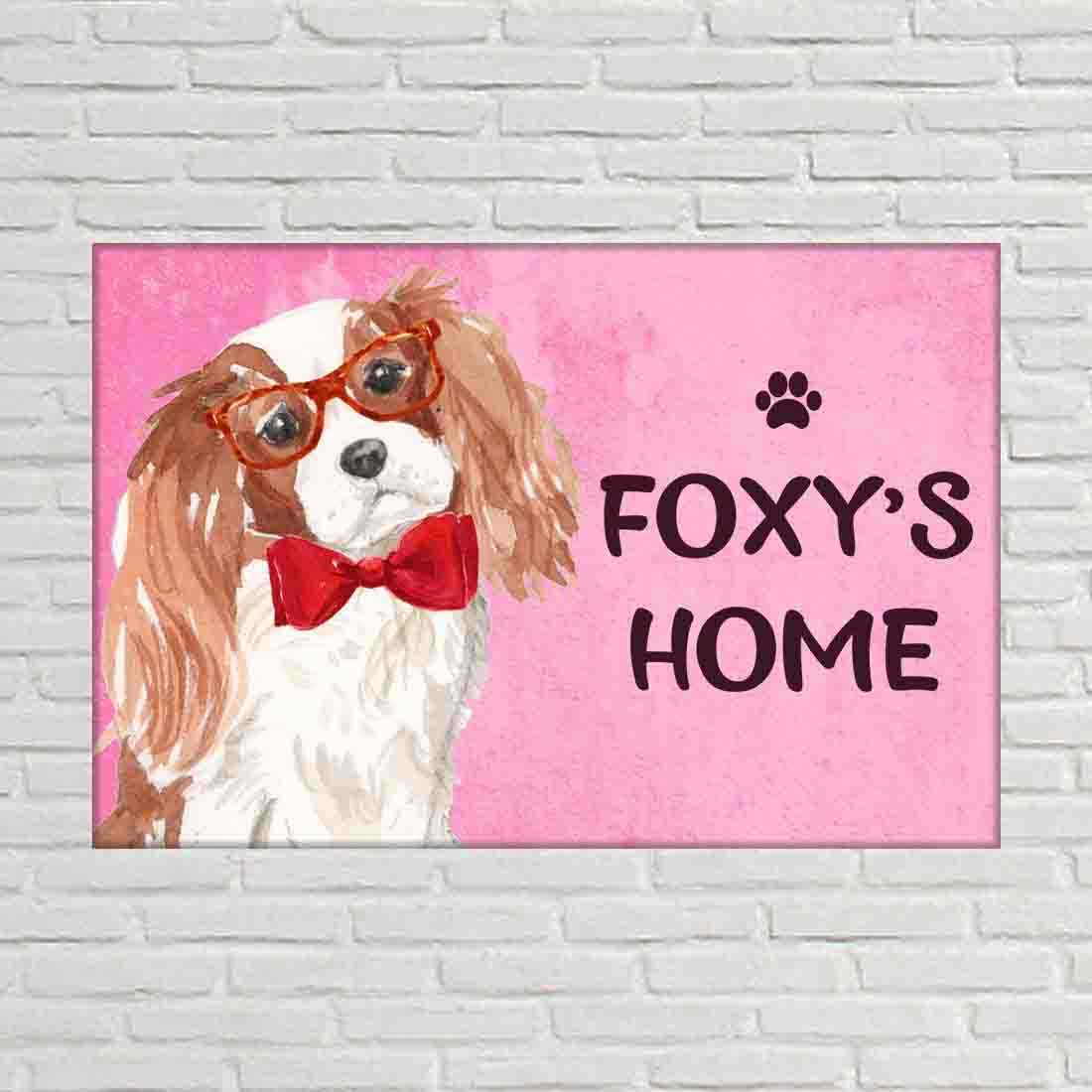 Customized Dog Name Plate - Beware Of Dog Sign - Charles Spaniel