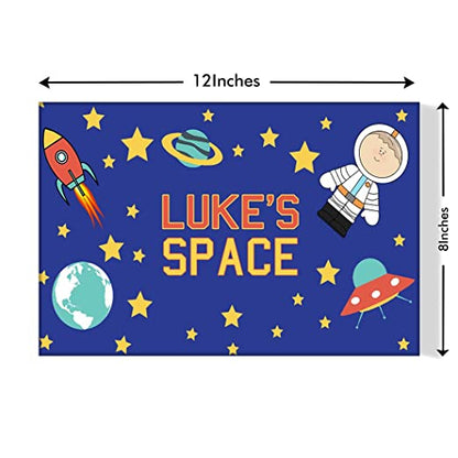 Customized Children's Door Name Plate - Space Astronaut Galaxy Universe