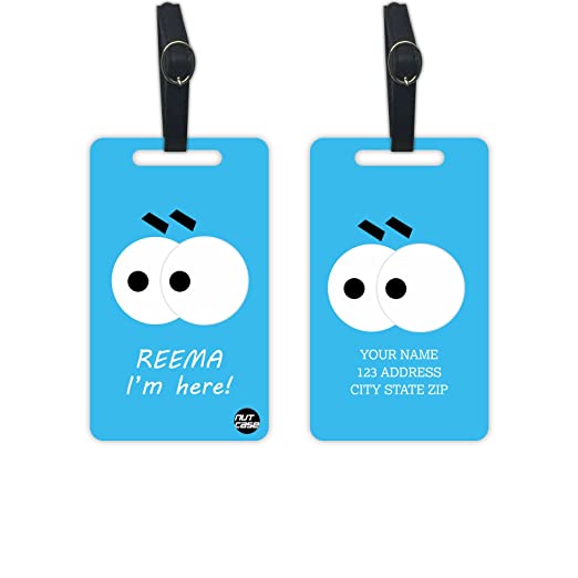 Personalized Travel Bag Tags Identification for Suitcase Set 2 - Big Eyes