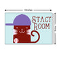 Door Name Plate for Children's Room -  Swag Cat