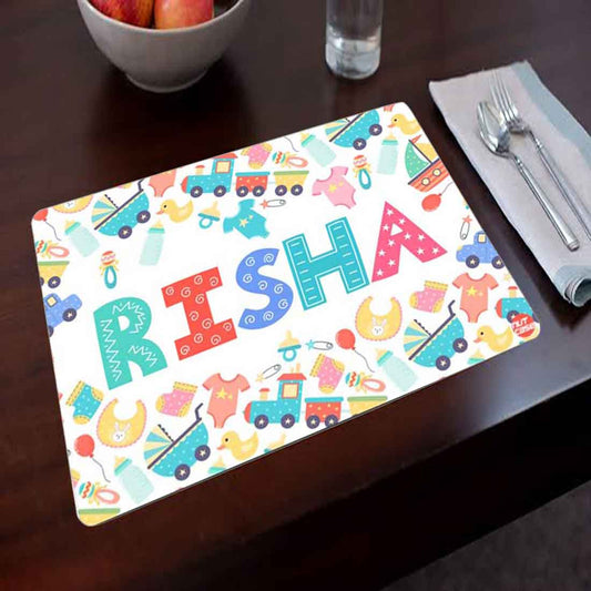 Personalised Table Mats for Kids Birthday Return Gifts -  Cars & Ship