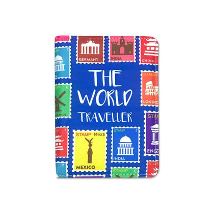 Passport Cover Travel Wallet Organizer  - World Stamps Nutcase