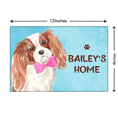 New Outdoor Dog Name Plate - Beware Of Dog Sign - Charles Spaniel 2