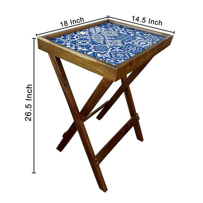 Foldable TV Trays Table Bar Snacks Serving Tables - Spanish