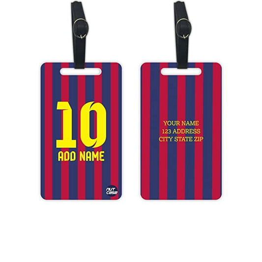 Personalized Best Luggage Tags for Men Set of 2 - Football Jersey