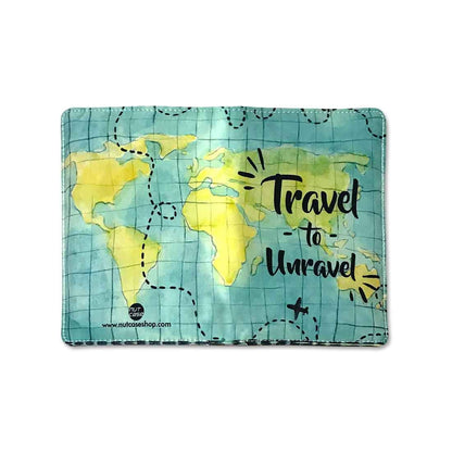 Passport Cover Holder Wallet Travel Organizer  - Maps Design Nutcase