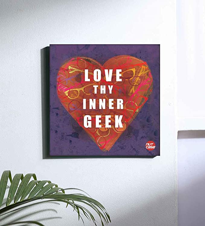 Wall Art Decor Panel For Home - Love The Inner Geek Nutcase