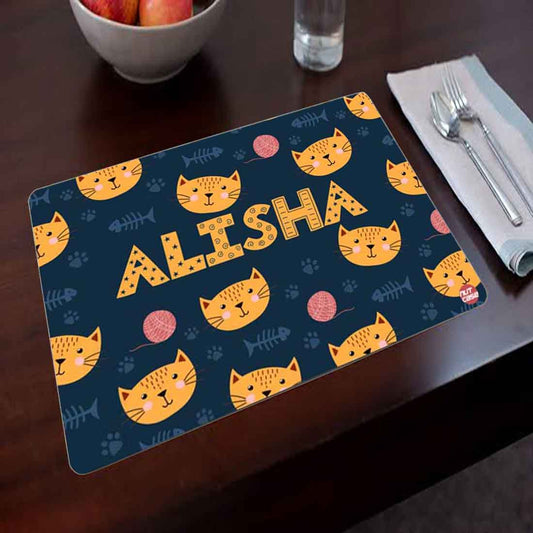 Custom Made Printed Placemats for Kids Return Gift  - A Cute Little Cat