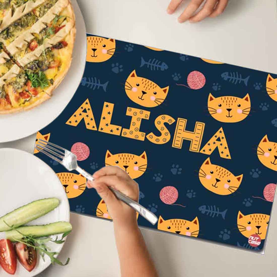 Custom Made Printed Placemats for Kids Return Gift  - A Cute Little Cat