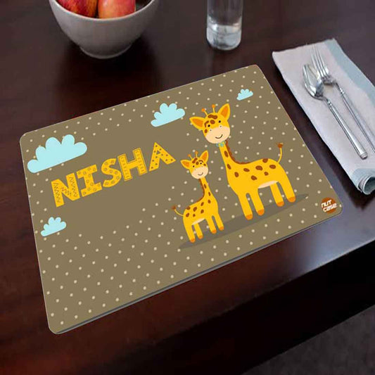 Personalized Table Mats for Kids Birthday Return Gifts Ideas - Giraffe