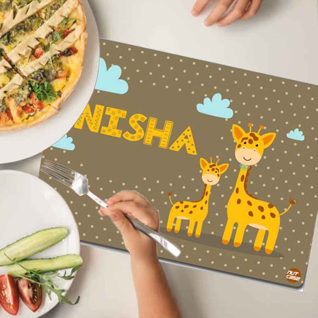 Personalized Table Mats for Kids Birthday Return Gifts Ideas - Giraffe