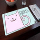 Personalized Fabric Table Mats For Kids  -A Sweet Cat