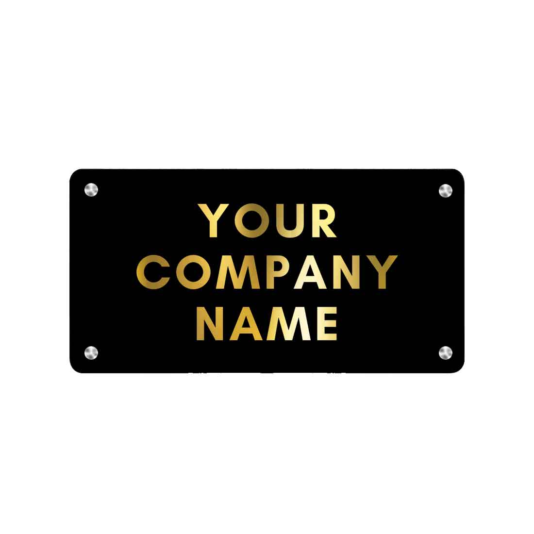 Personalized Stainless Steel Name Plates for Office Company Name Board - Add Name Logo