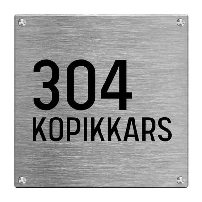 steel home name plate