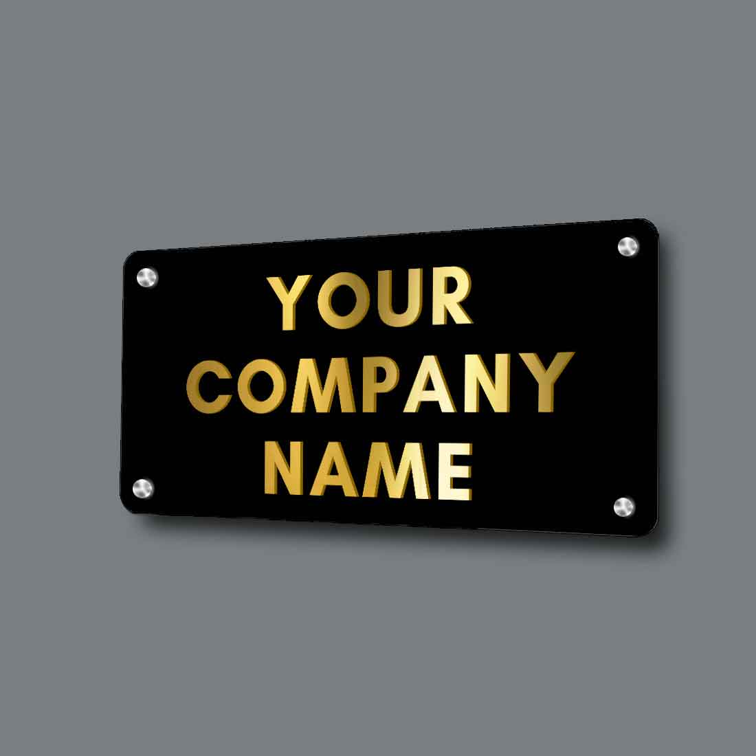 Personalized Stainless Steel Name Plates for Office Company Name Board - Add Name Logo