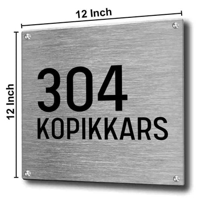 metal house name plates