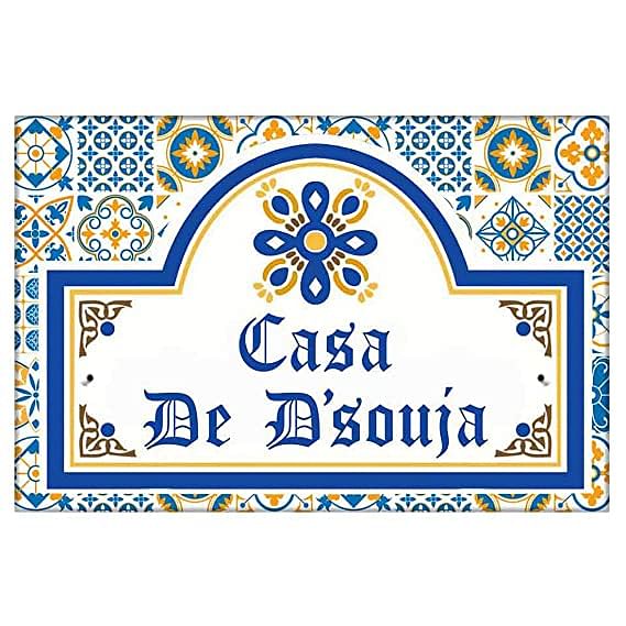 Customized Outdoor House Nameplate - Spanish Style Nutcase