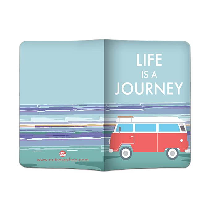 Passport Cover Holder Travel Wallet Case - Life Is a Journey Nutcase